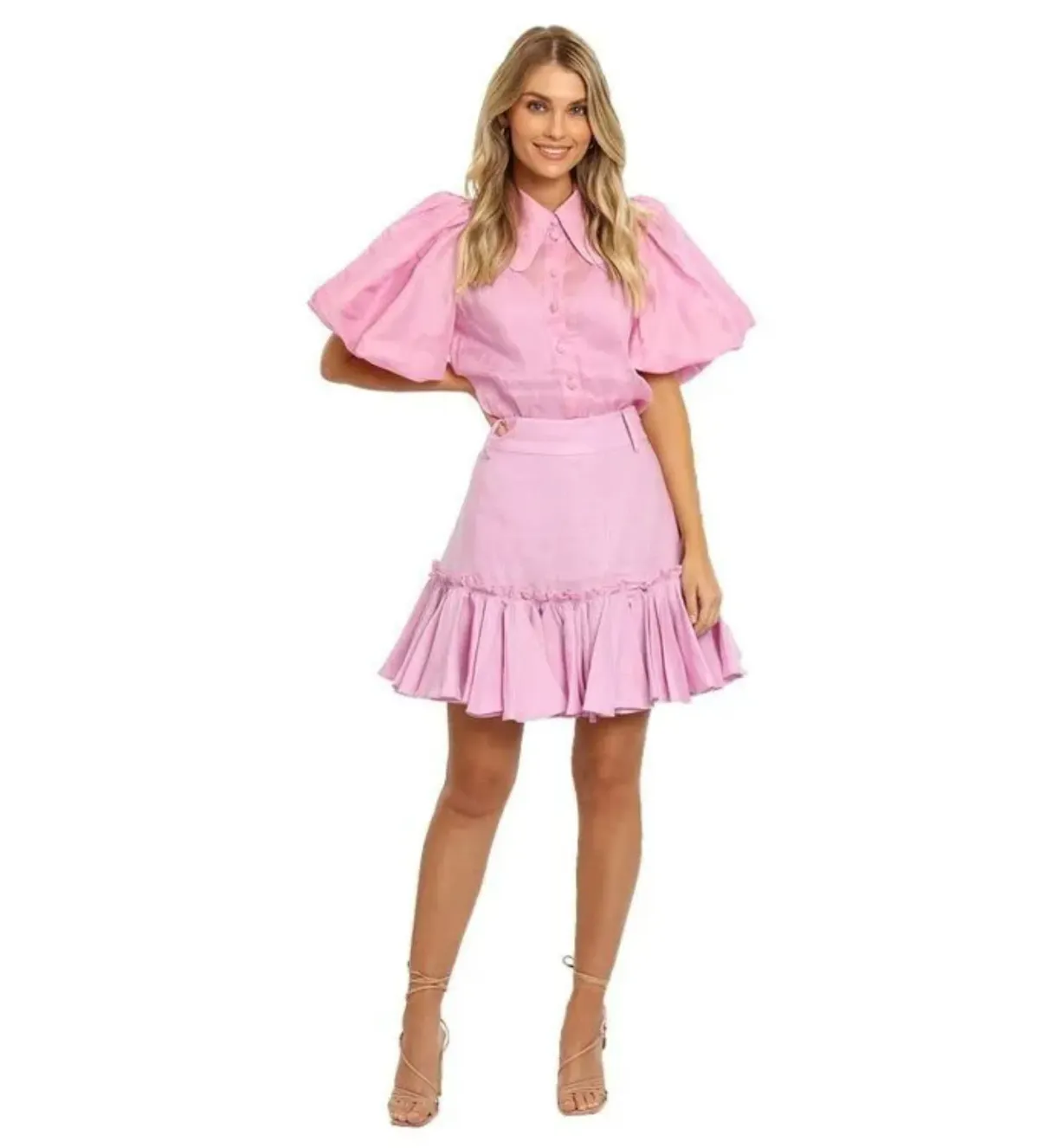 Leo Lin Dressage Blouse And Skirt Set in Orchid Pink Size 10 - Image 1