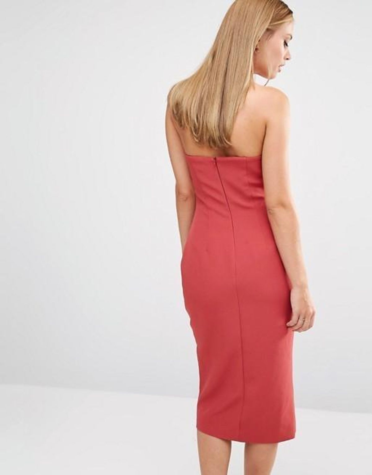 Keepsake Walk the Wire Marsala Midi Dress size 8 (small) - Image 4