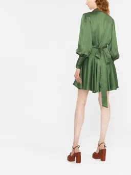 Zimmerman Silk Wrap Dress Green Size 1 / AU 10 for rent on The Volte - image 2