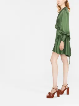 Zimmerman Silk Wrap Dress Green Size 1 / AU 10 for rent on The Volte - image 3