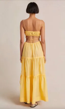Bec & Bridge Alexandra Tie Maxi Dress Yellow Size 8 for rent on The Volte - image 2