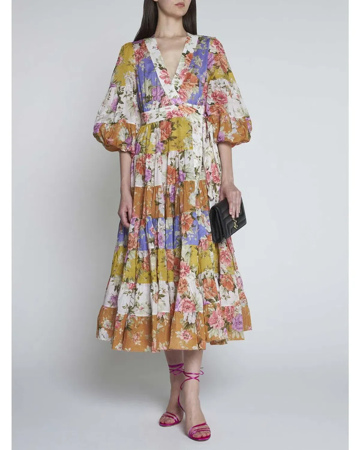 Zimmermann The Pattie Wrap Midi Dress in Spliced Size 1/Au 10 - Image 1