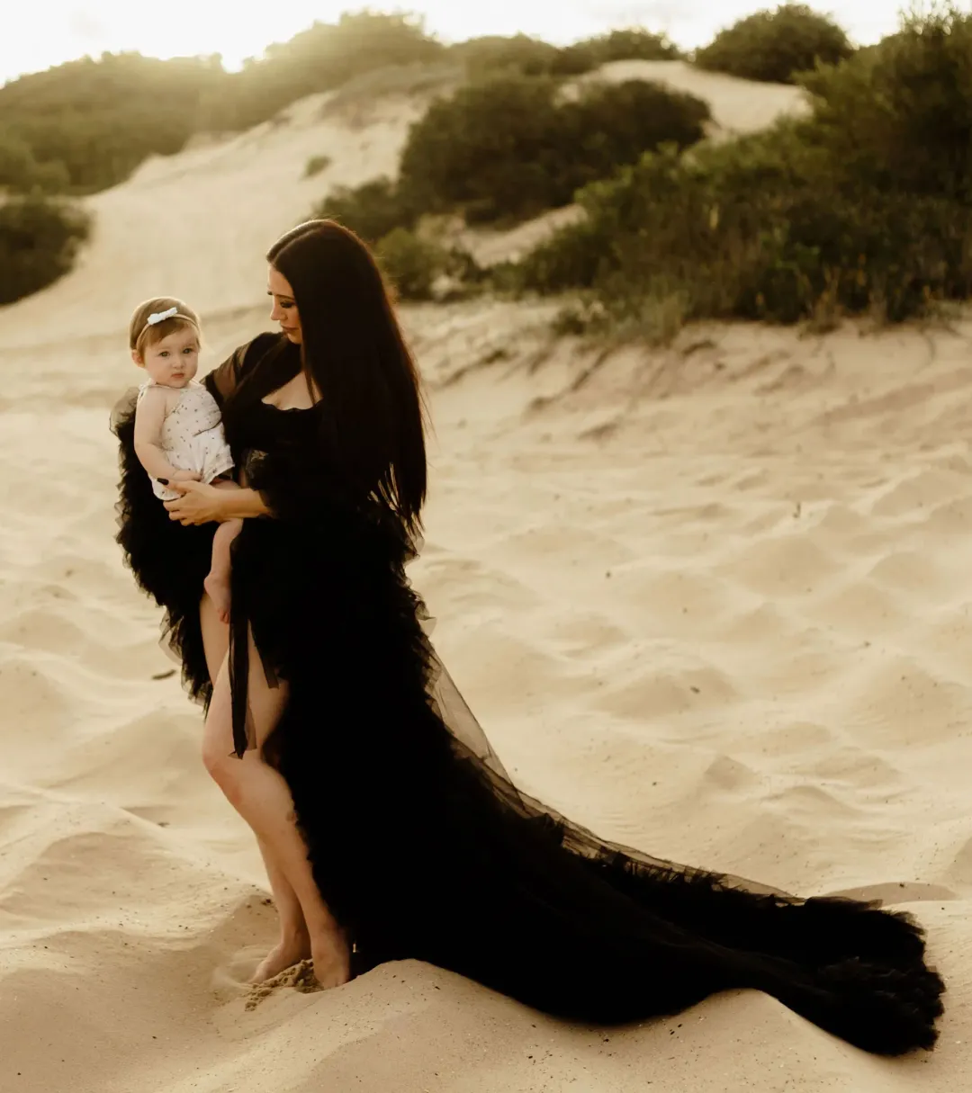 Gigi Tulle Robe in Black One Size for rent on The Volte - main image