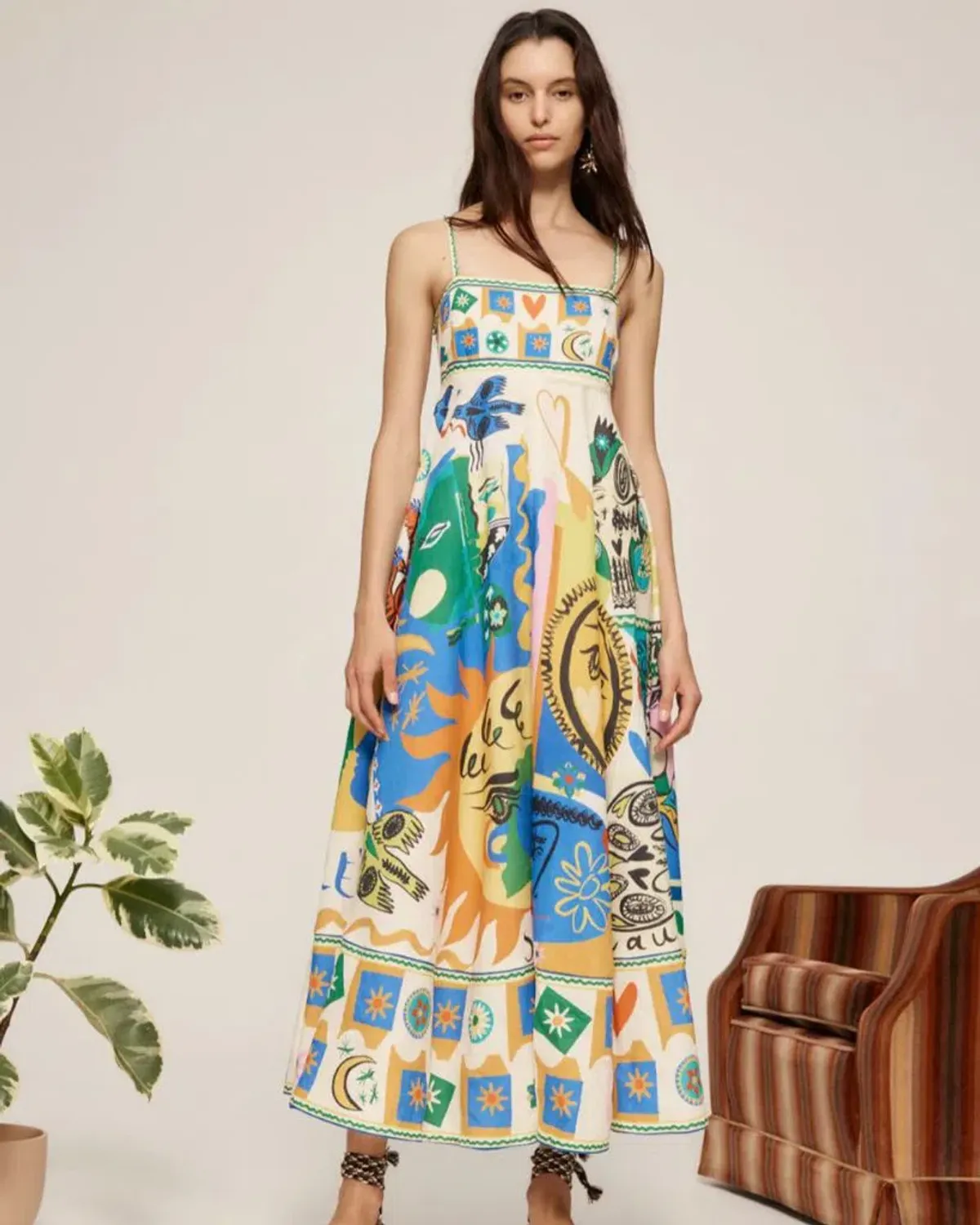 Alemais Soleil Sundress Multi Size 8 - Image 1