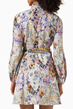 Zimmermann Tama Belted Mini Dress Floral Size 2 / AU 12 for rent on The Volte - image 2