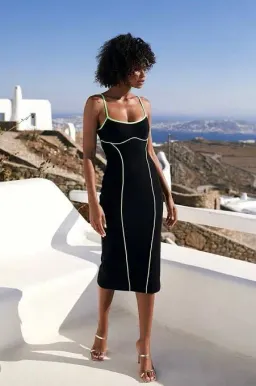 Sheike Vixen Midi Dress Black Size 12 / L for rent on The Volte - image 2