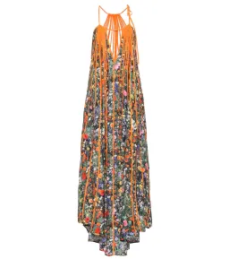 Stella McCartney Klara Floral Pleated Silk Maxi Dress Multi Size 8 for rent on The Volte - image 6