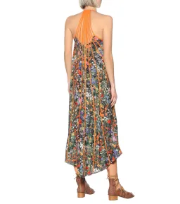 Stella McCartney Klara Floral Pleated Silk Maxi Dress Multi Size 8 for rent on The Volte - image 3