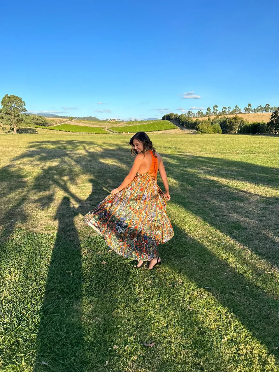 Stella McCartney Klara Floral Pleated Silk Maxi Dress Multi Size 8 for rent on The Volte - main image