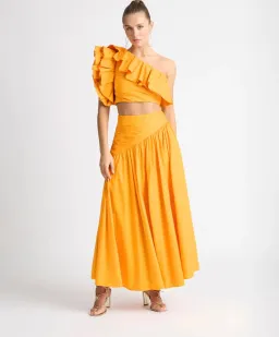 Sheike Allegra Frill Top and Maxi Skirt Set Yellow Size 16/14 for rent on The Volte - image 1
