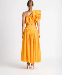 Sheike Allegra Frill Top and Maxi Skirt Set Yellow Size 16/14 for rent on The Volte - image 2