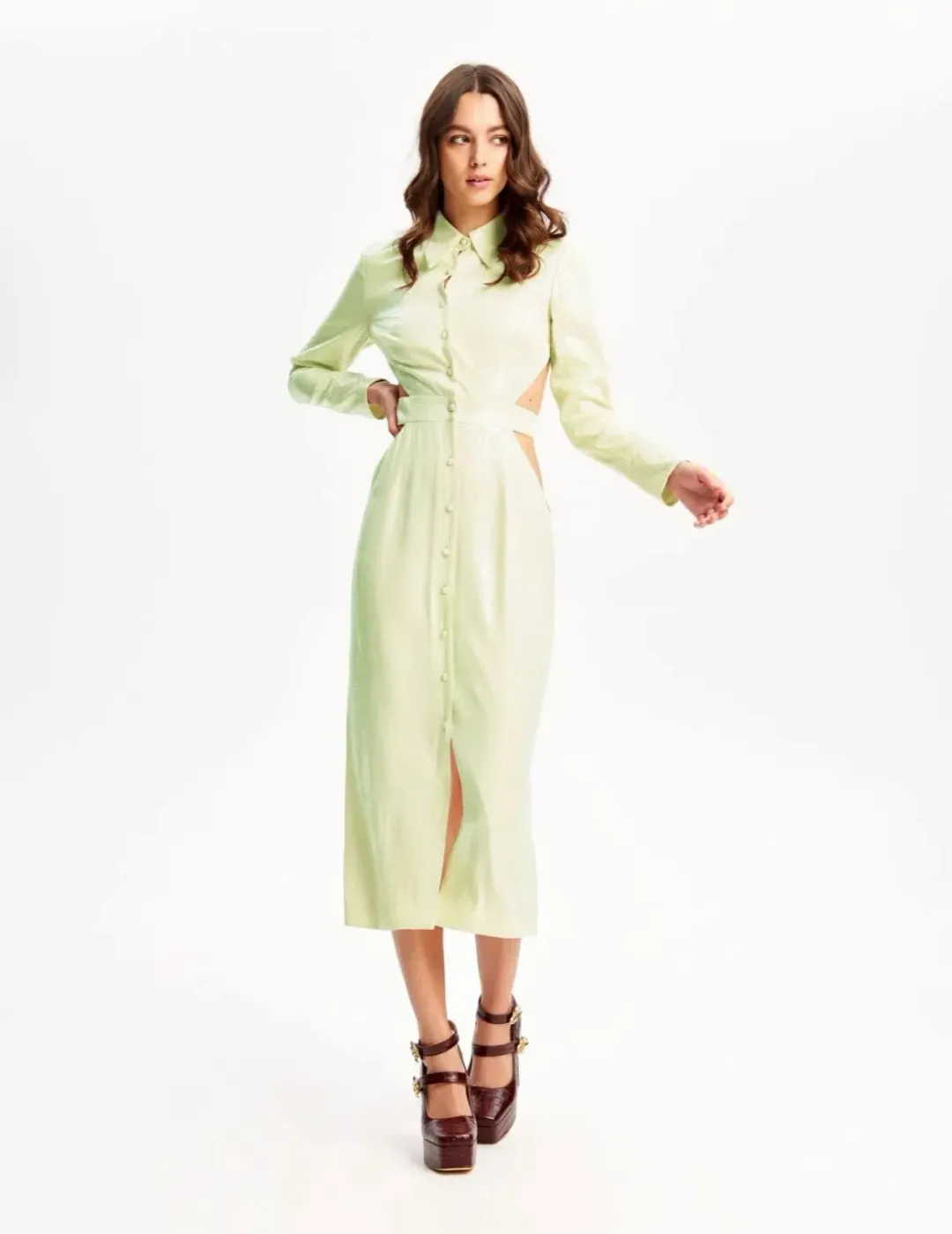 Alice McCall Night SkyMidi Trench Dress Green Size 12 for rent on The Volte - main image
