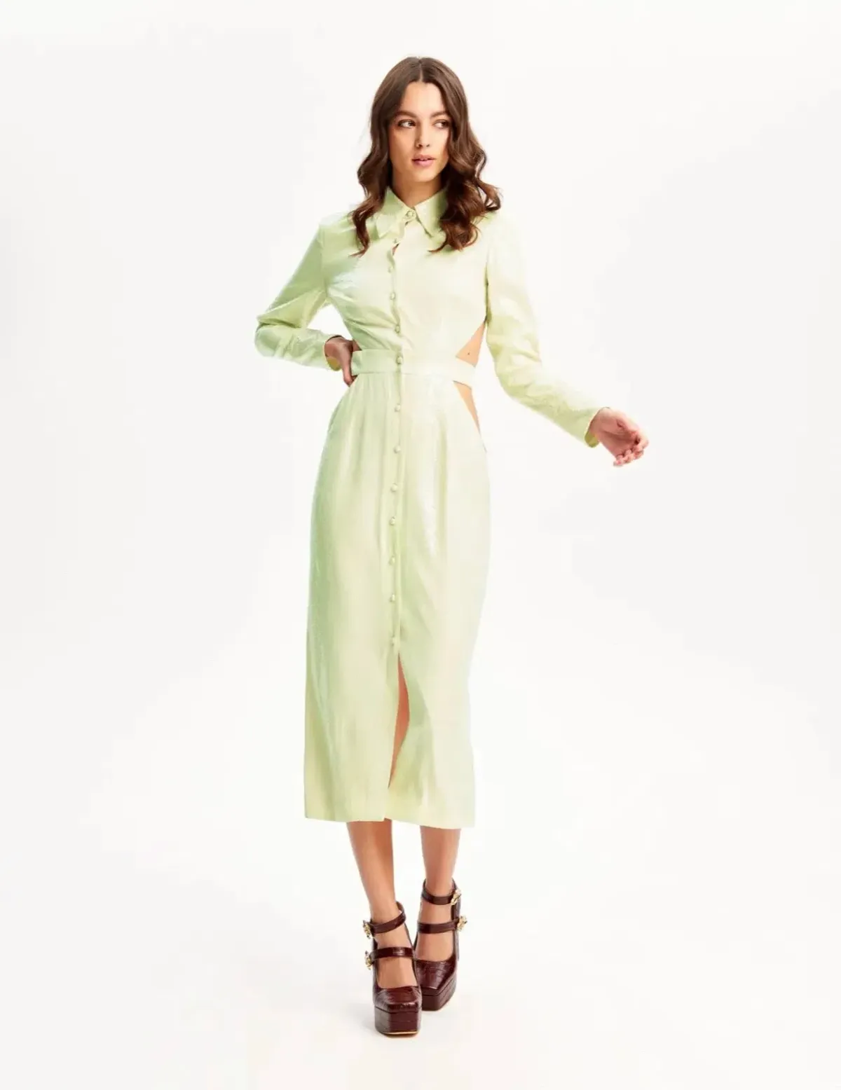 Alice McCall Night SkyMidi Trench Dress Green Size 12 - Image 1