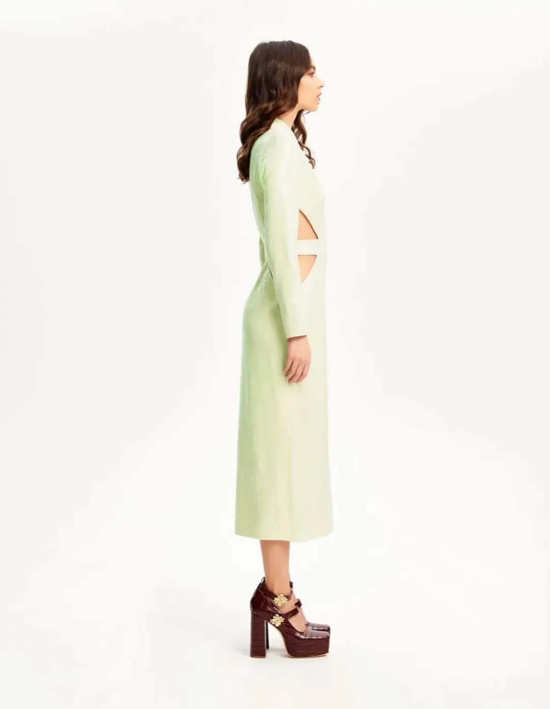 Alice McCall Night SkyMidi Trench Dress Green Size 12 for rent on The Volte - main image