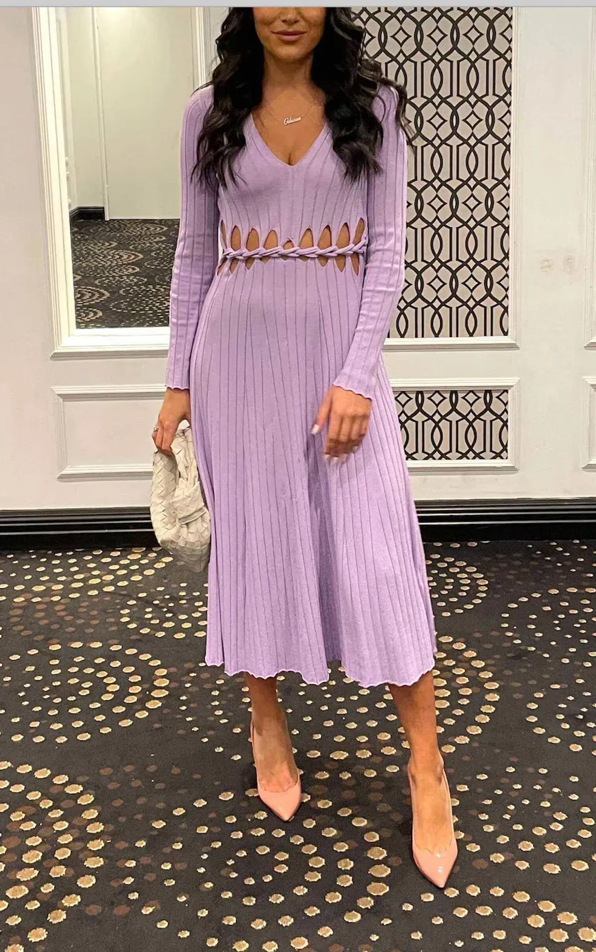 Dion Lee Pinnacle Braid Dress In Violet Size 6 - Image 3