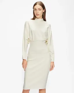 Ted Baker Alice Cocoon Midi Dress in Cream Size 1 / AU 8 for rent on The Volte - image 1