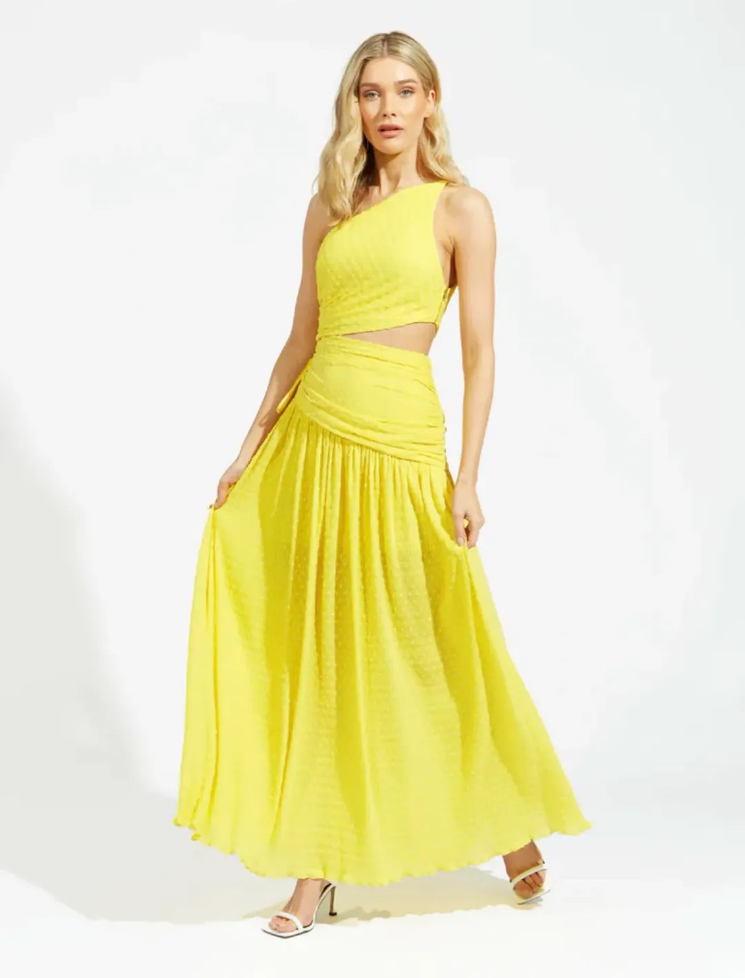 Alice McCall Lolita Maxi Dress Mango Yellow Size AU 10 for rent on The Volte - main image