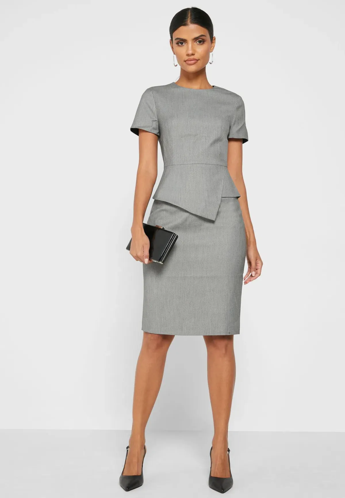 Ted Baker Janza Dress in Viscose Blend in Grey Size 2/AU 10 - Image 1