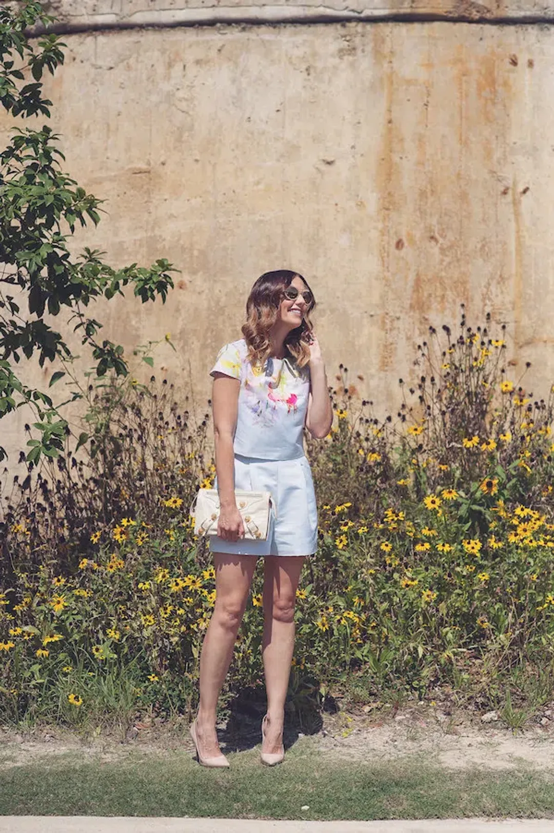 Ted Baker Earra Playsuit in Watercolor Floral Size 1/AU 8 for rent on The Volte - main image