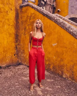 Kookai Bomba Top and Milly Pant Set in Red in Size 36/AU 8 for rent on The Volte - image 1