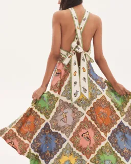 Alemais Trippy Troppo Halter Midi Dress Multi Print Size 8 for rent on The Volte - image 6