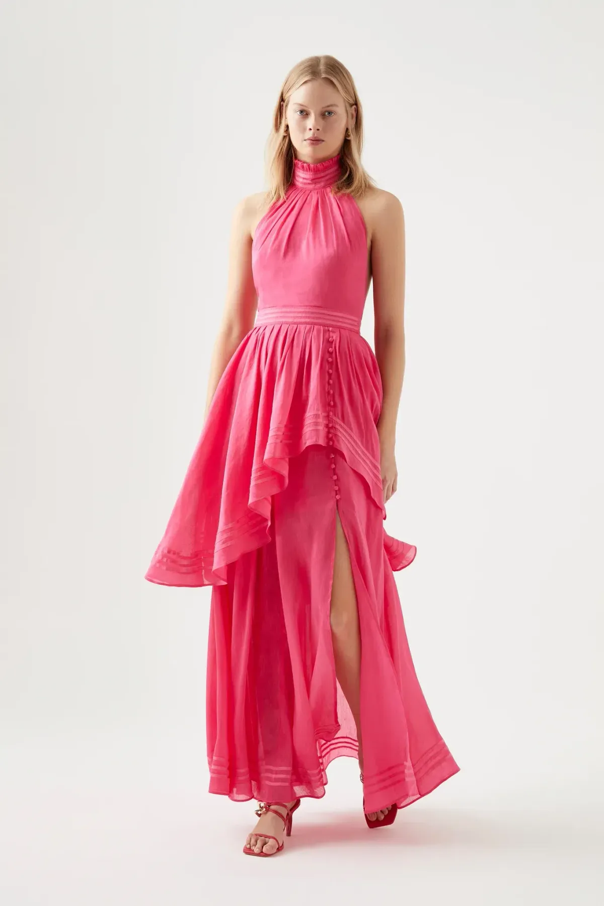 Aje Sienna Dress Fuchsia Pink Size 6 - Image 1