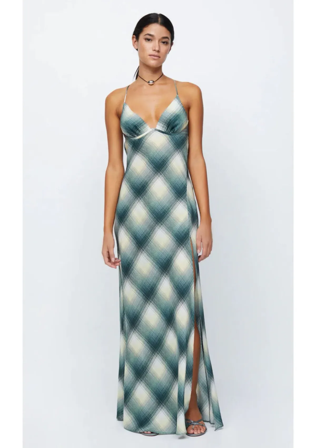 Bec & Bridge Edie Split Maxi Dress Print Size 8 - Image 1