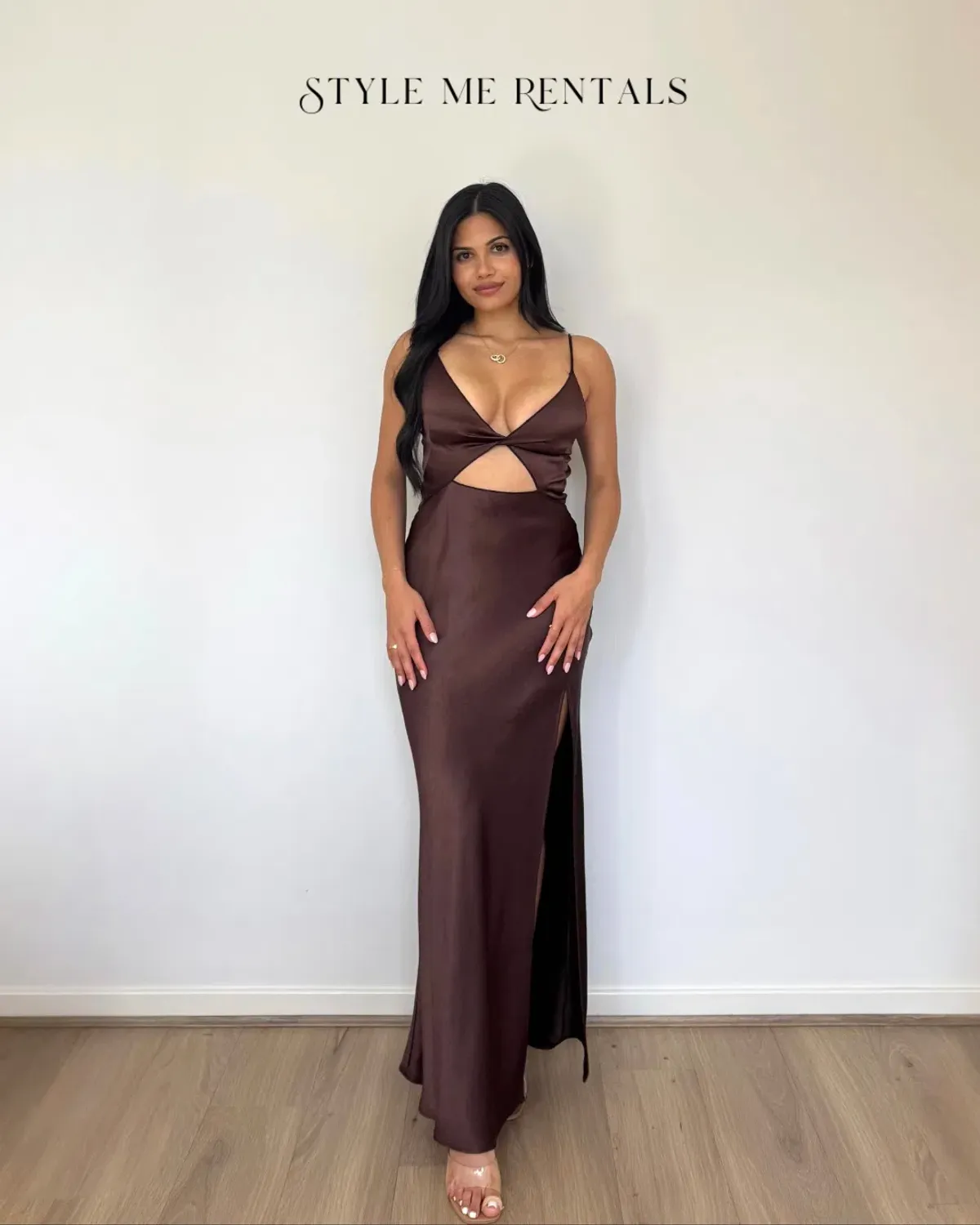 Bec & Bridge Hazel Maxi Dress Chocolate Size 8 - Image 3