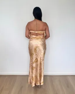 Bec and Bridge Dust Palms Strapless Maxi Dress Dust Palms Print Size 10 for rent on The Volte - image 5