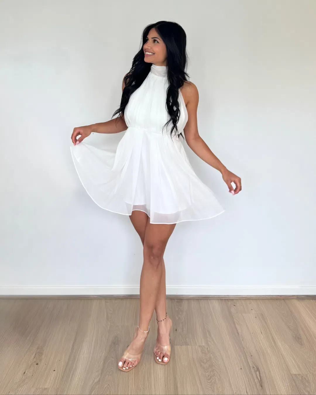 Calia Collection Rosalia Mini Dress White Size 10 for rent on The Volte - main image