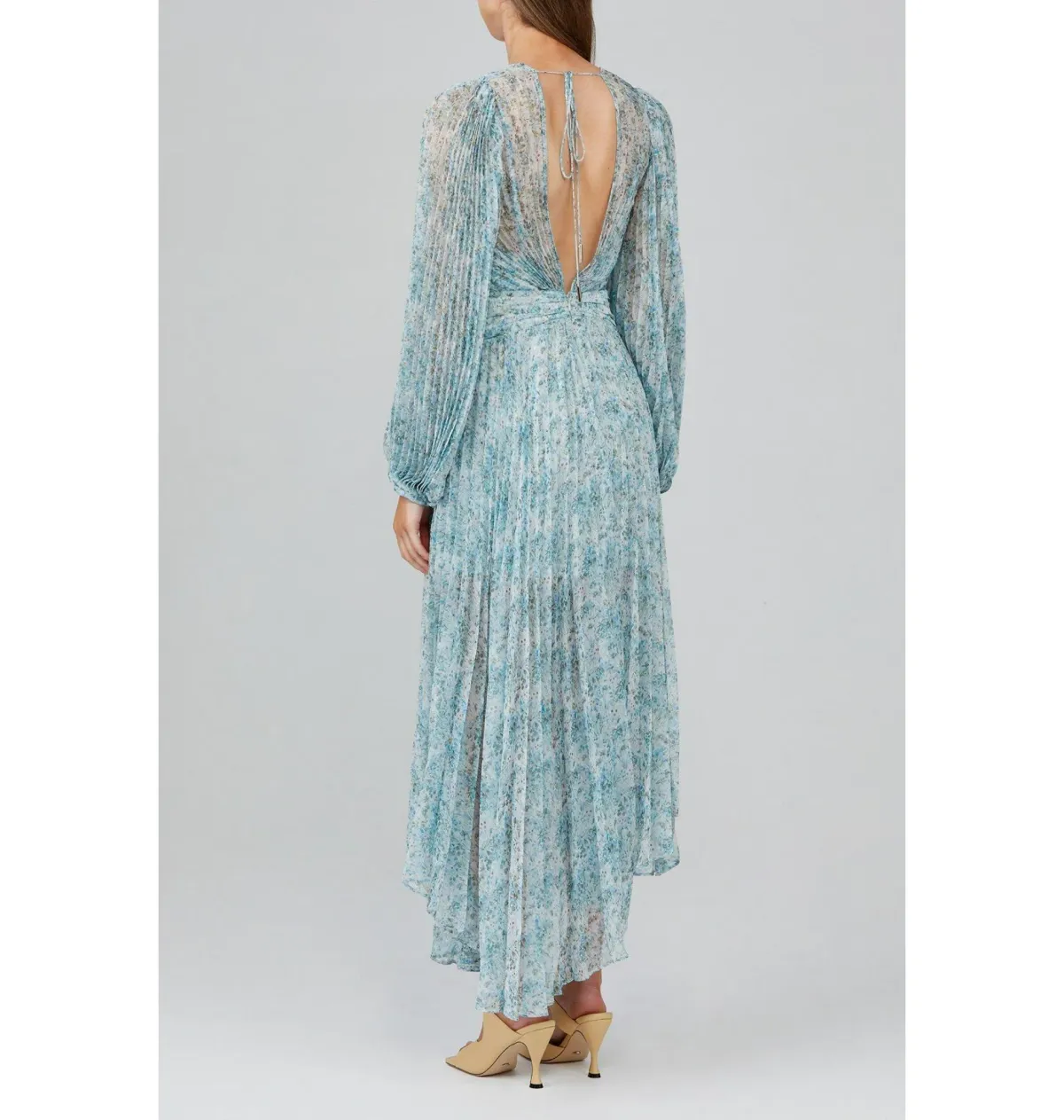Acler Astone Midi Dress Blue Size AU 12 - Image 2