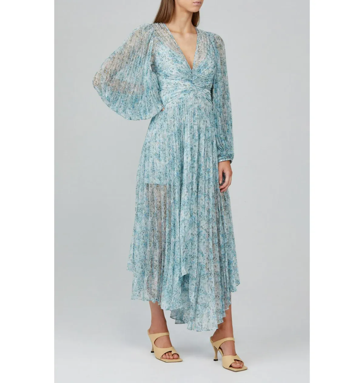 Acler Astone Midi Dress Blue Size AU 12 - Image 1