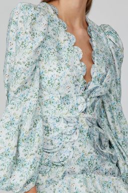 Acler Dixon Mini Dress Blue Floral Size AU 10 for rent on The Volte - image 4