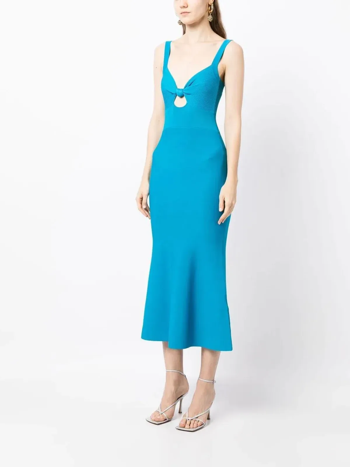 Rebecca Vallance Alma Knit Midi Dress Blue Size M / AU 8 - Image 1