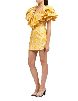 Acler Beston Mini Dress Yellow Size 8 for rent on The Volte - image 2