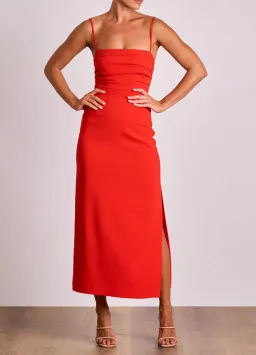Pasduchas Emerson Column Midi Dress Red Size 8 for rent on The Volte - image 2