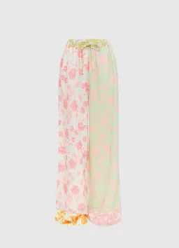Leo Lin Anemone Splice Print Pants and Shirt Set Multi Size AU 16 for rent on The Volte - image 4