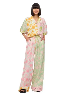 Leo Lin Anemone Splice Print Pants and Shirt Set Multi Size AU 16 for rent on The Volte - image 1