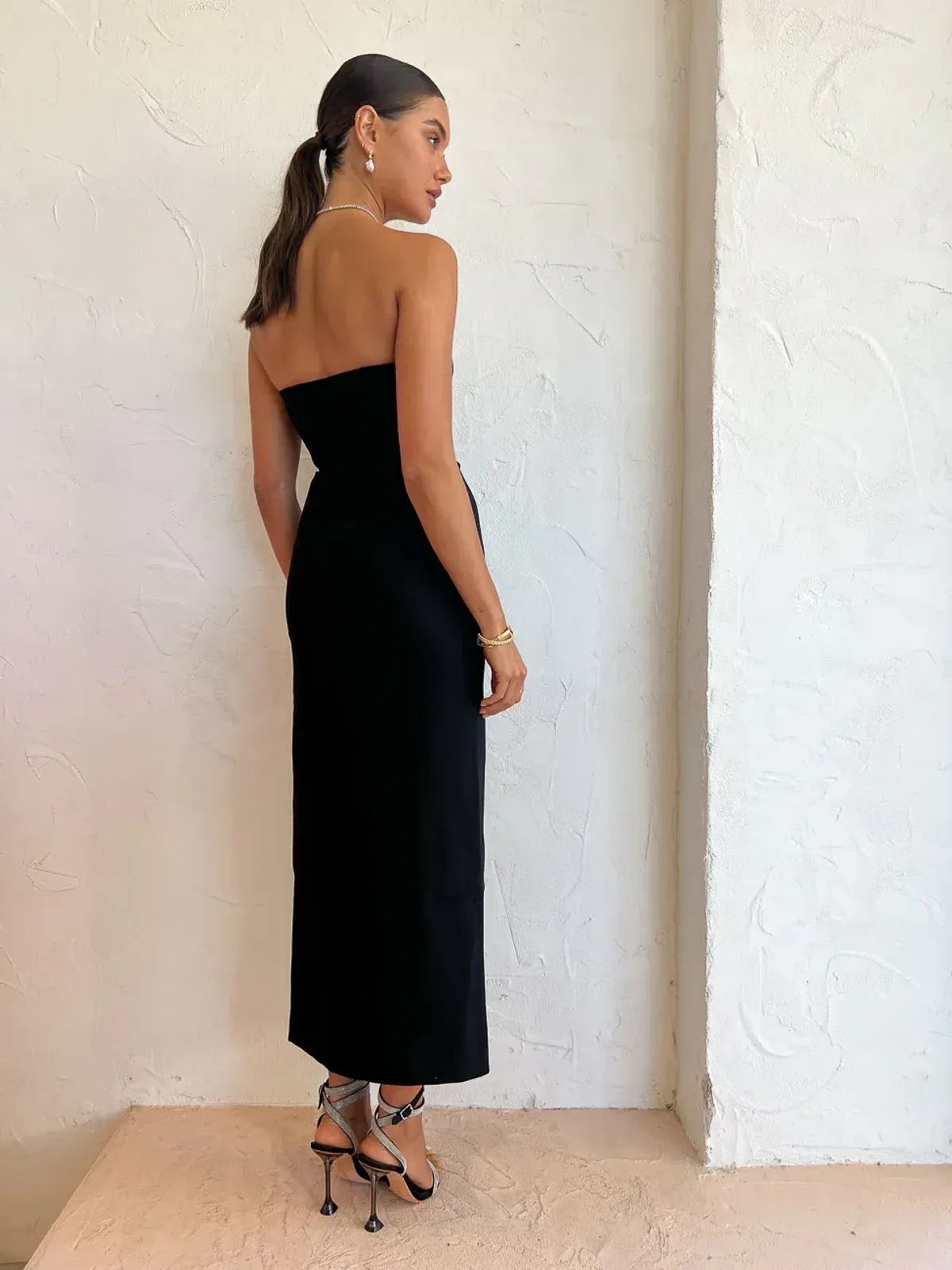 By Johnny Ginny Scoop Split Midi Dress Black Size 8 / S - Image 3