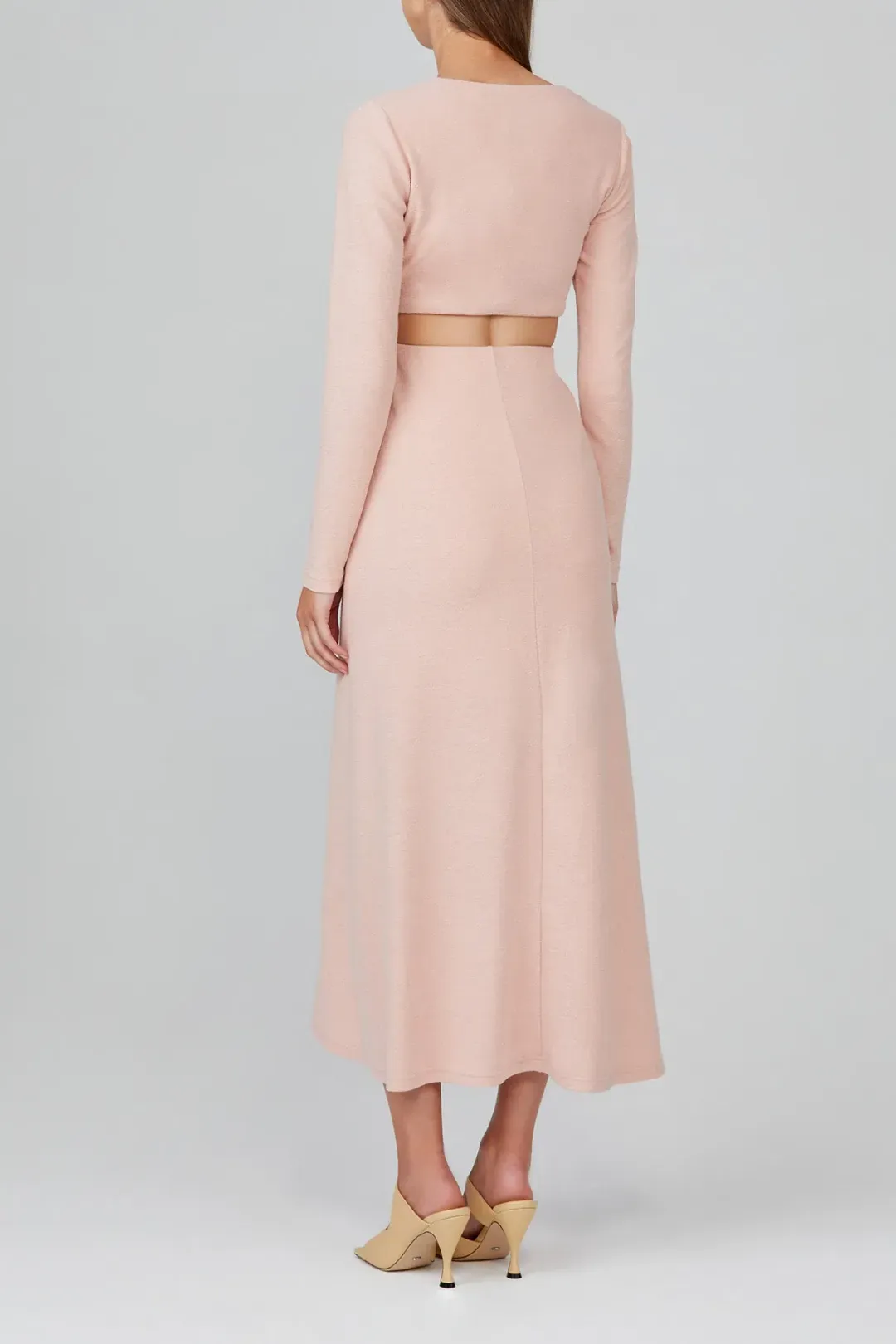 Acler Brighton Midi Dress Pink Size 14 for rent on The Volte - main image