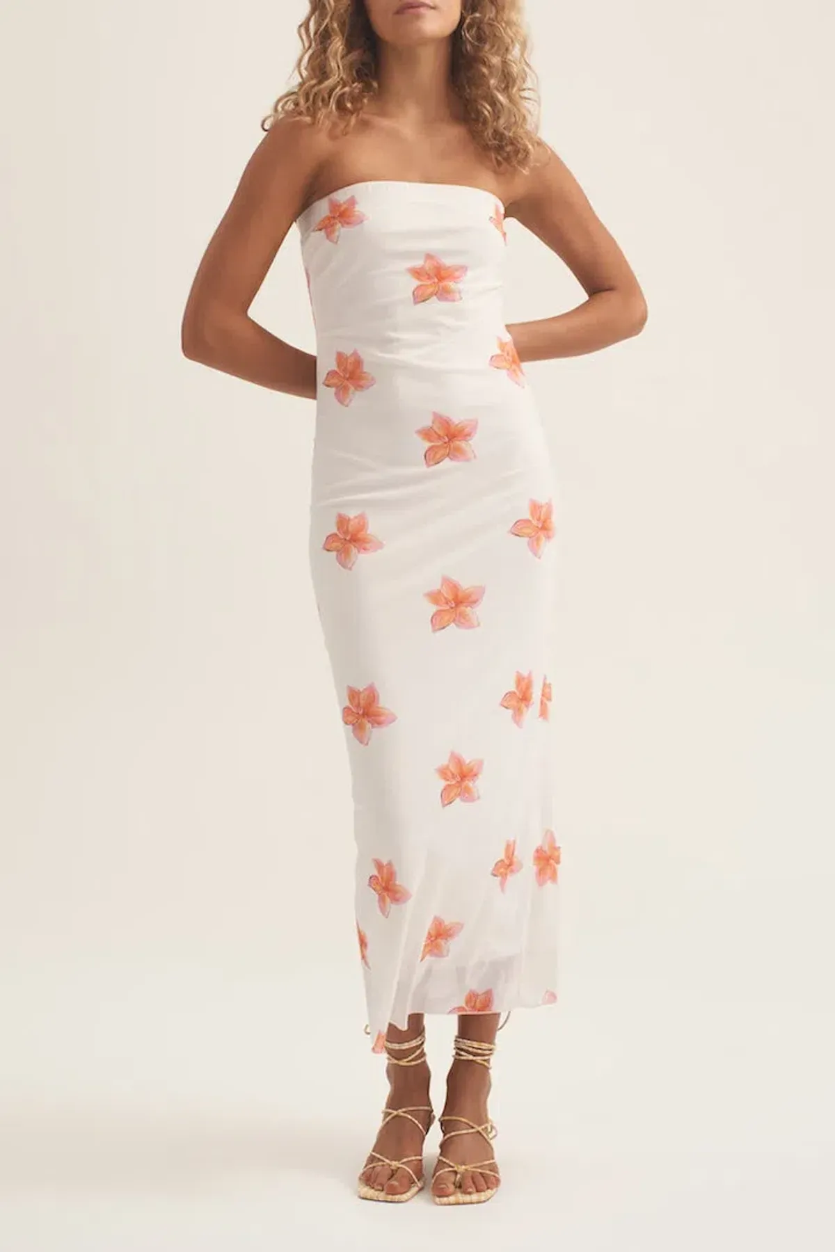 Ownley Petra Midi Dress Frangipani Size M / Au 10 - Image 1