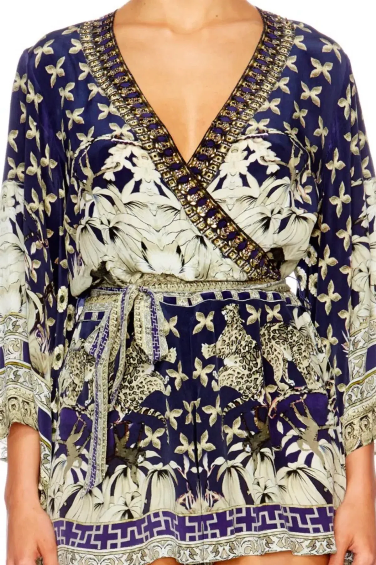 Camilla A Little Past Twilight Kimono Sleeve Playsuit Print Size XS / Au 8 - Image 4