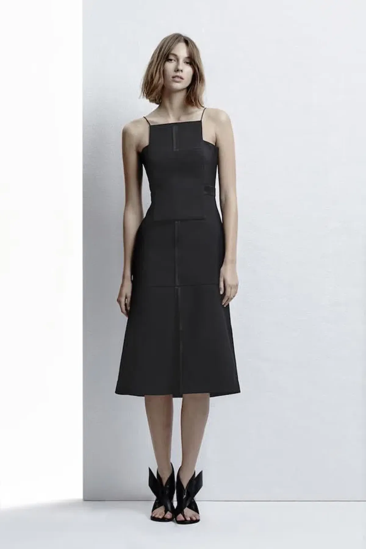 Acler Granger Midi Dress Black Size 12 - Image 1