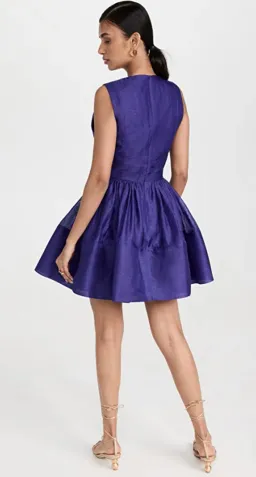 Zimmermann Tama V Neck Mini Dress Blue Size 1 / Au 10 for rent on The Volte - image 4