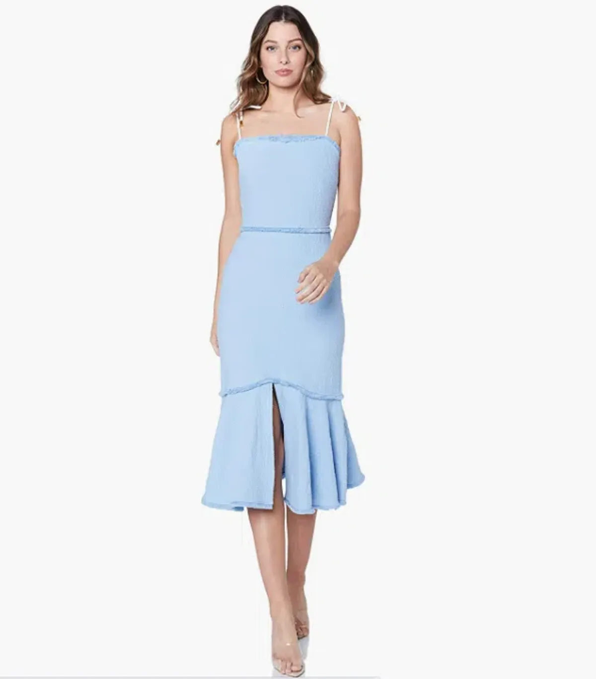 Finders Keepers Echo Midi Dress Pale Blue Size 12 - Image 1