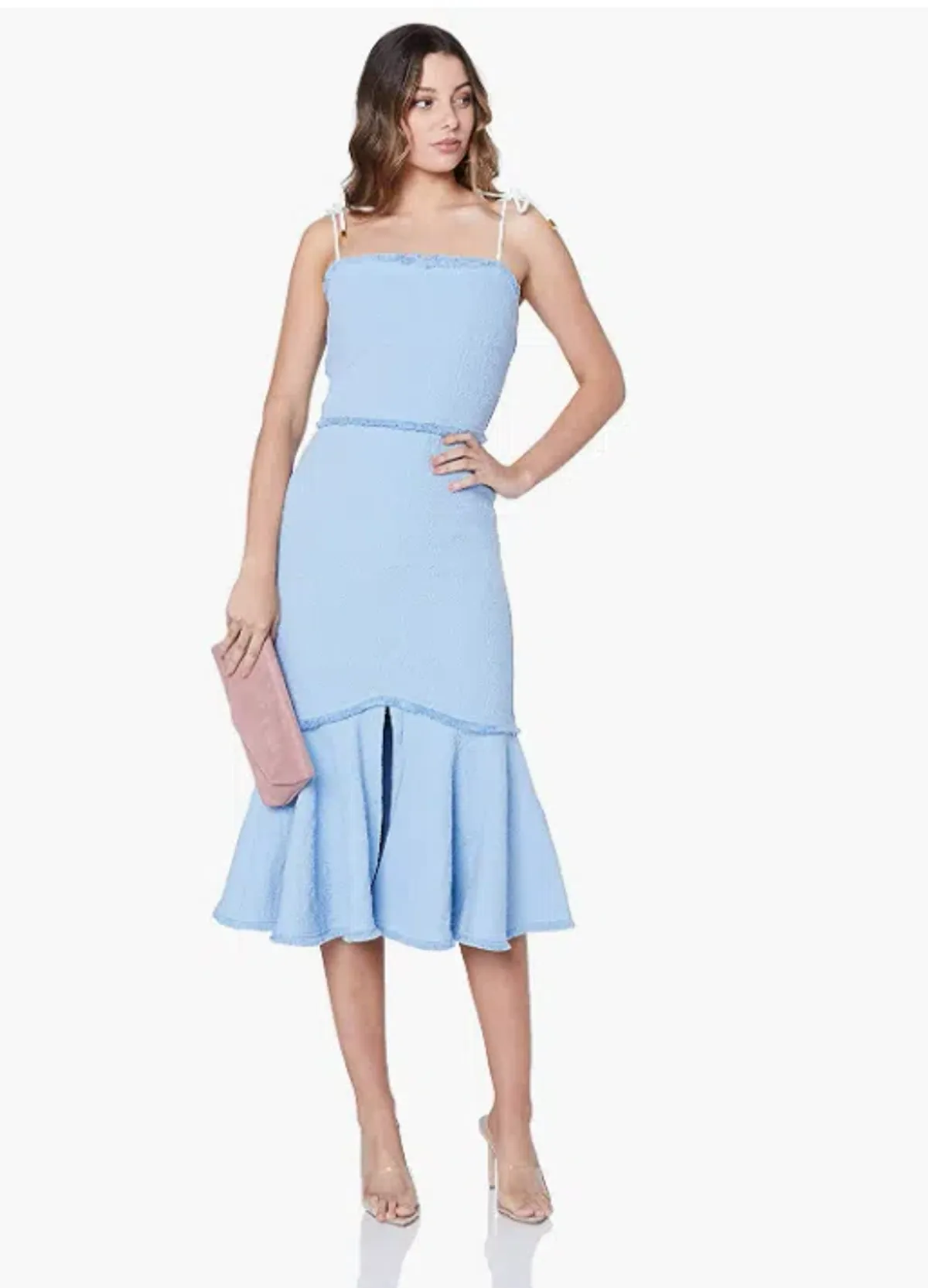 Finders Keepers Echo Midi Dress Pale Blue Size 12 - Image 2