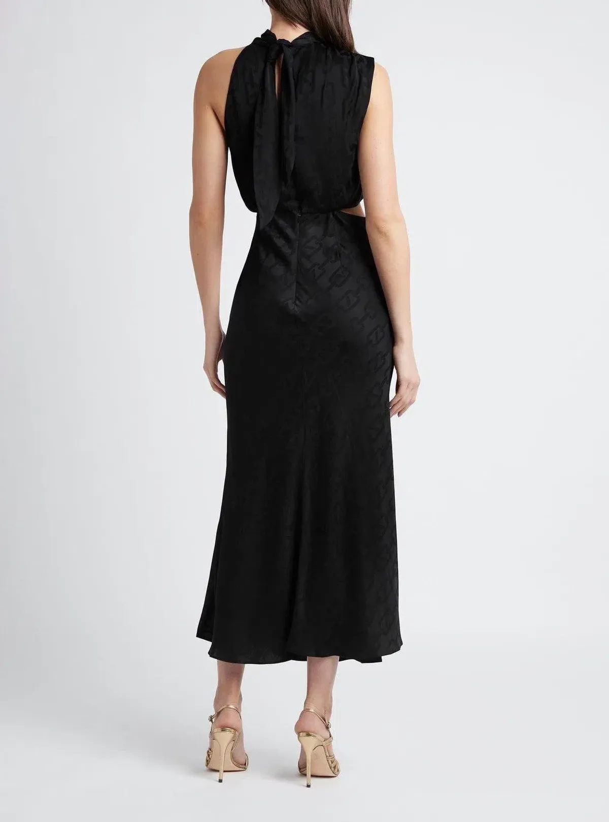 Sheike Reflections Midi Dress in Black Size 12 - Image 2