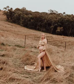 We Are Reclamation Dreams Like These Three Piece Gown in Mustard Size 22 for rent on The Volte - image 4