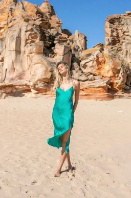 Turquoise Lane Columbia Slip Dress Green Size AU 10 for rent on The Volte - image 3