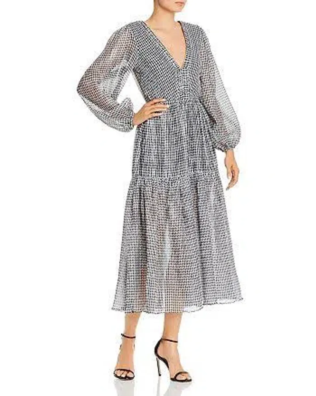 Bec & Bridge Nadine Midi Dress Black/White Size 12 for rent on The Volte - main image